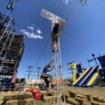 Cordistes et moniteurs escalade pour la Tournée Intervilles 2025 avec Nagui, Airprod et Banijay pour France 2 TV